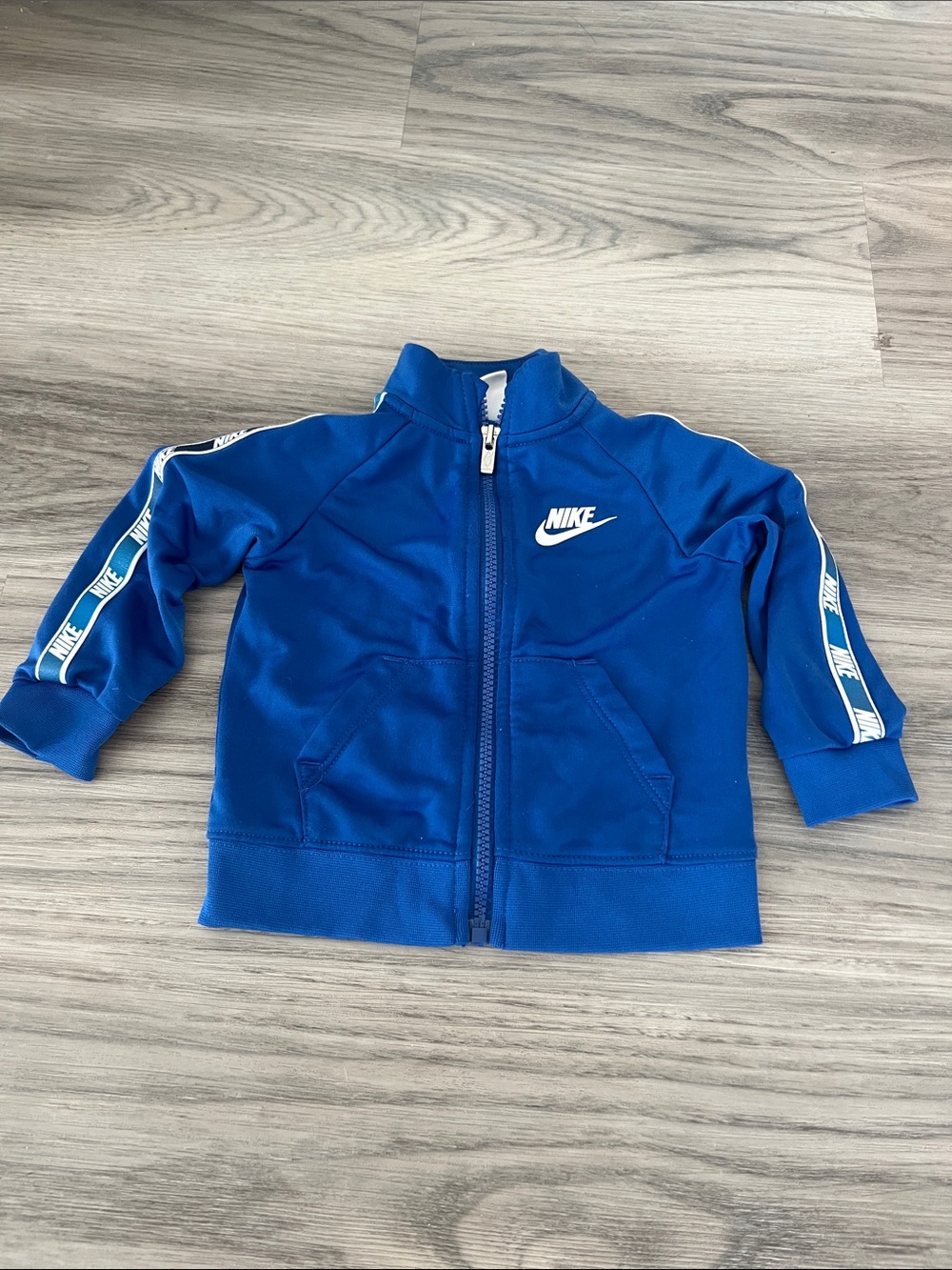 Nike retro Royal Blue Kids 18 months Full-Zip Track Jacket with Sleeve Tape